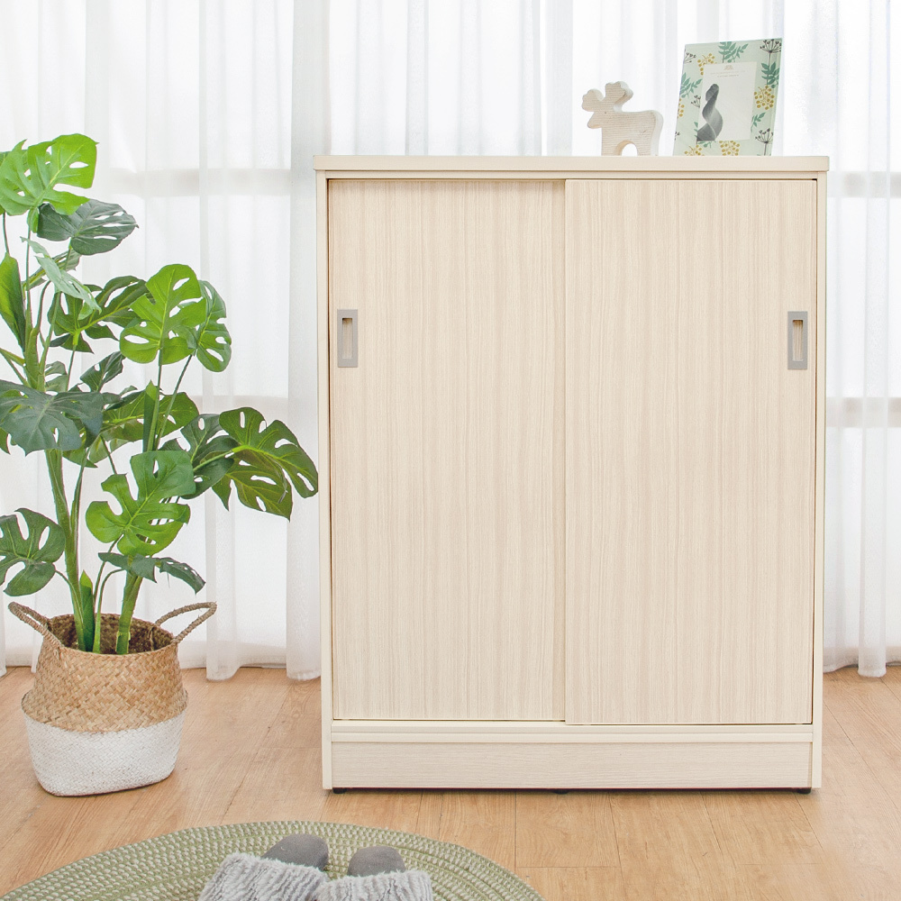 南亞塑鋼-2.7尺拉門/推門塑鋼鞋櫃