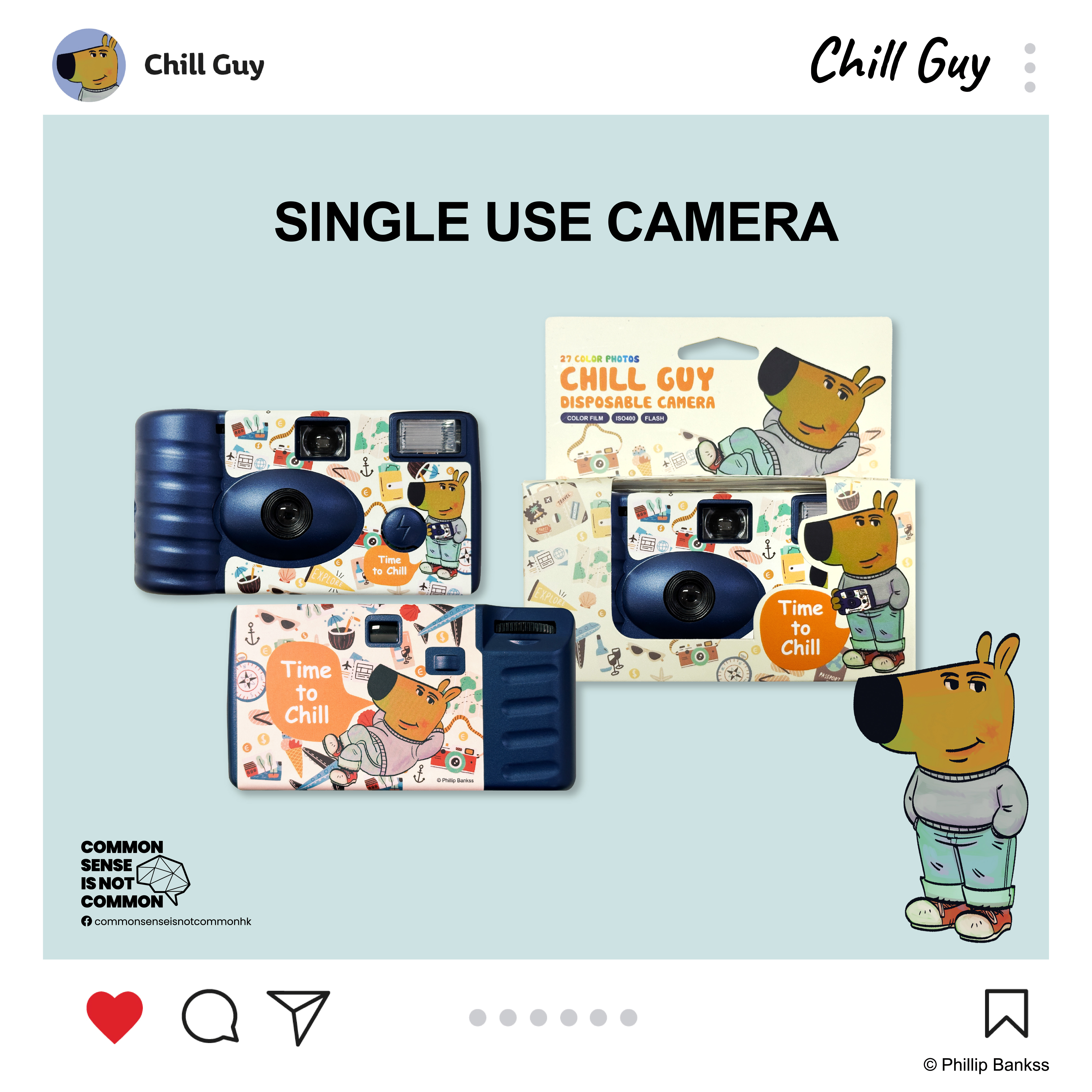 Chill Guy 一次性菲林相機（27張） CG-Single Use Camera
