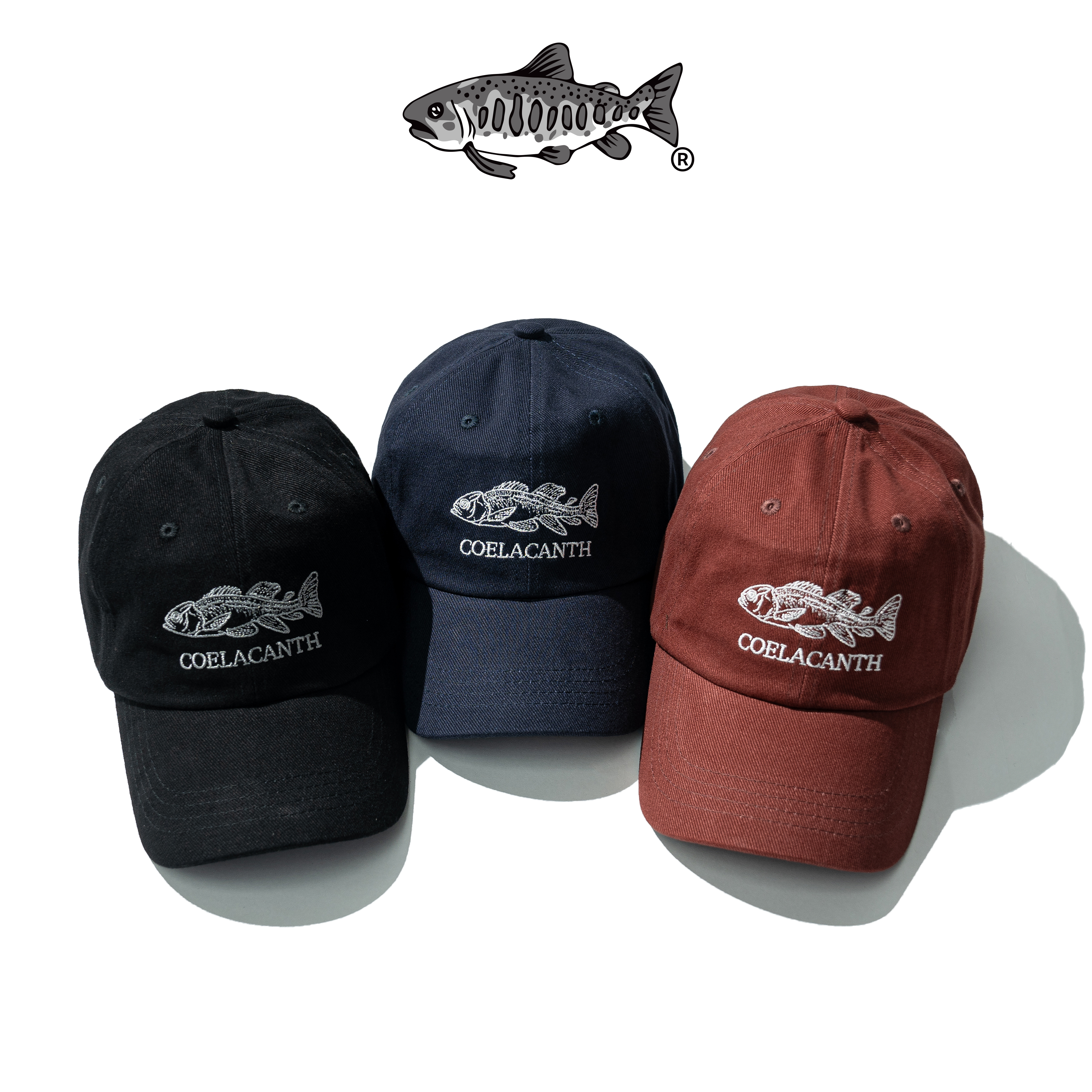 AGILITY Embroidery 6 Panel Cap 魚型 棒球帽 [A-CA5]