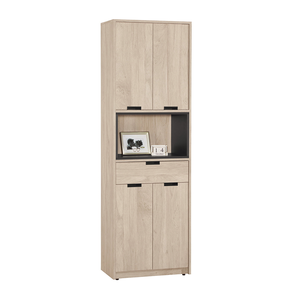 芬丹2尺四門單抽中開放高鞋櫃/玄關收納櫃/隔間置物櫃/展示櫃