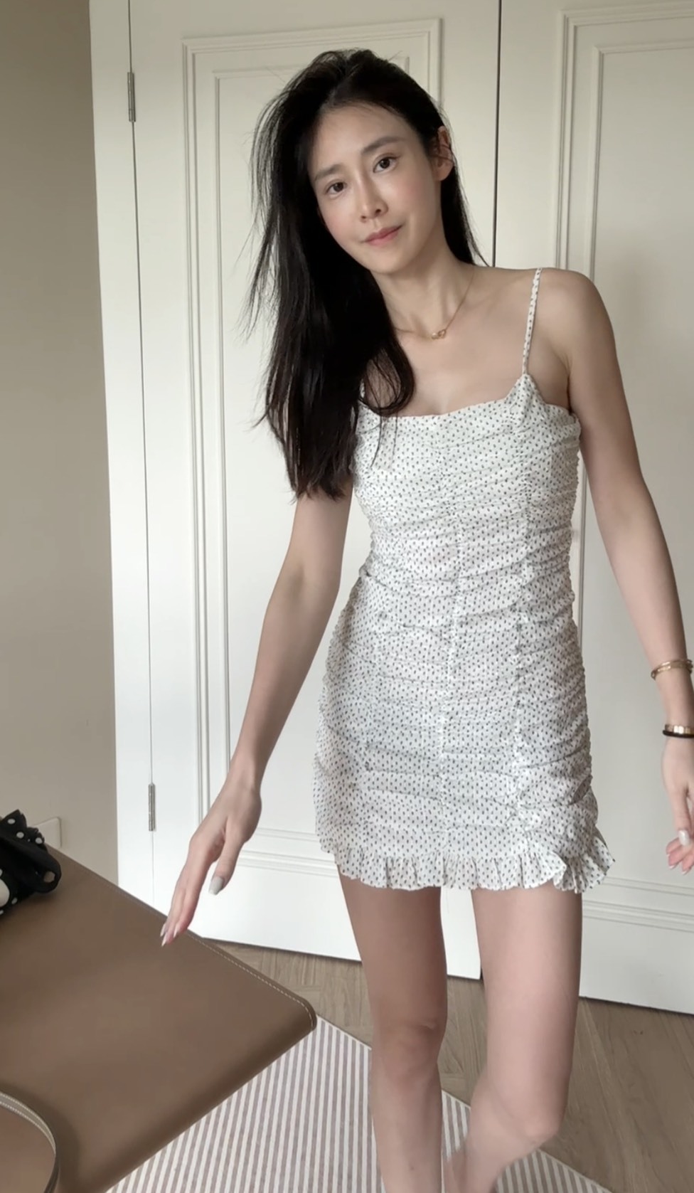 ｜韓國｜小碎花抓皺細肩短洋*絕版現貨