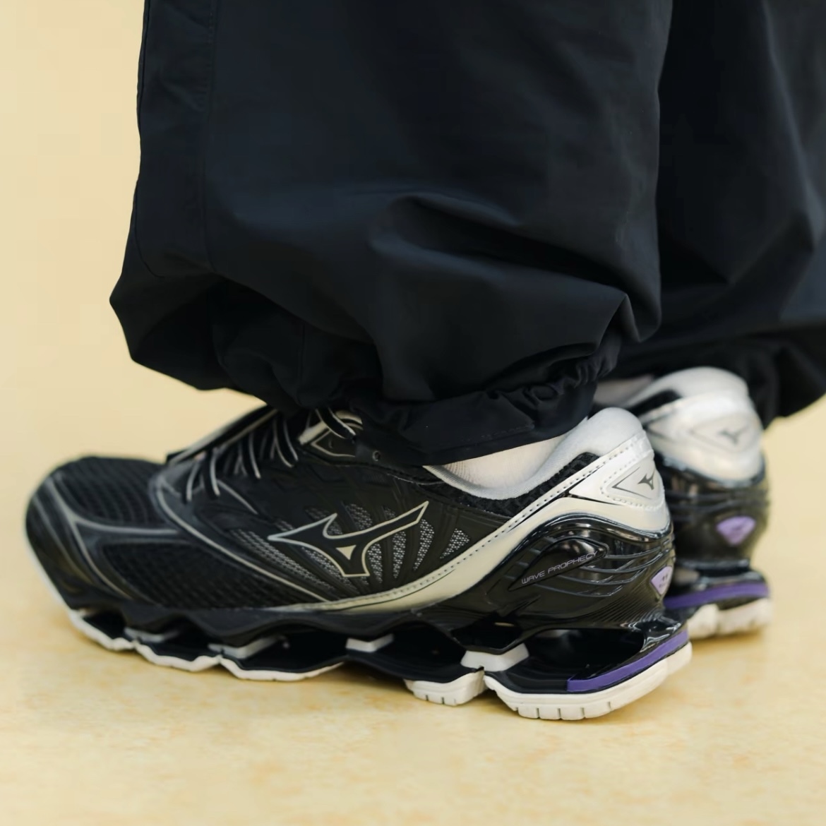 MIZUNO WAVE PROPHECY LS 黑銀紫 簍空 美津濃 慢跑鞋 男鞋 D1GA250701