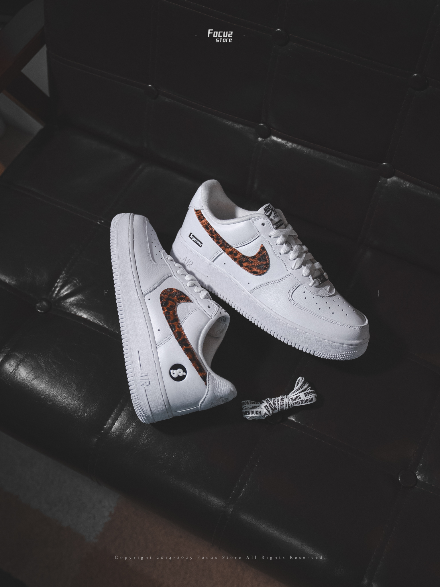 【Focus Store】部分現貨 Supreme x GOODENOUGH x Nike Air Force 1 Low SP "White Cheetah Print" 豹紋 三方聯名 空軍一號 IM3483-100