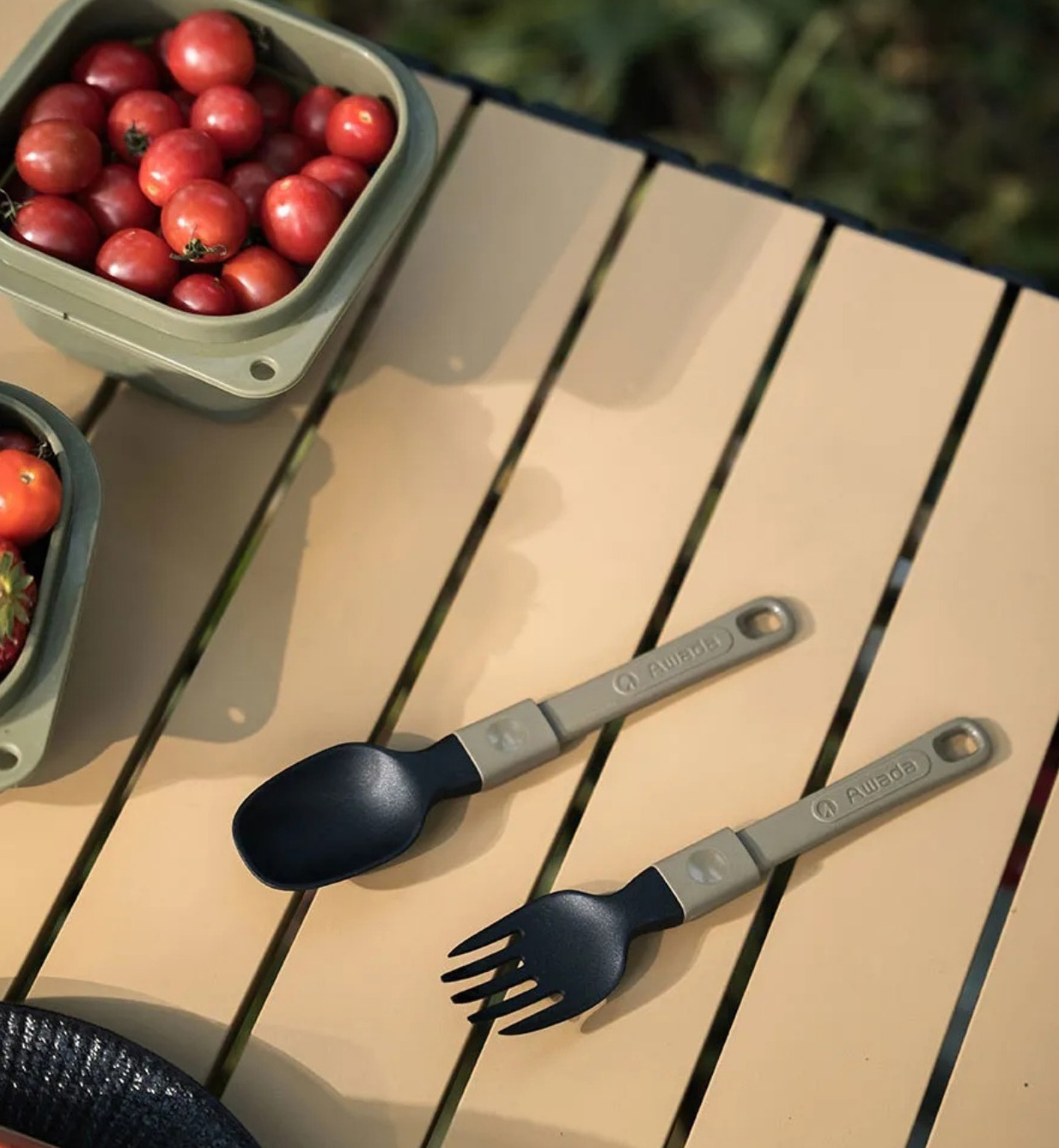 AWADA - 折疊叉勺2件套