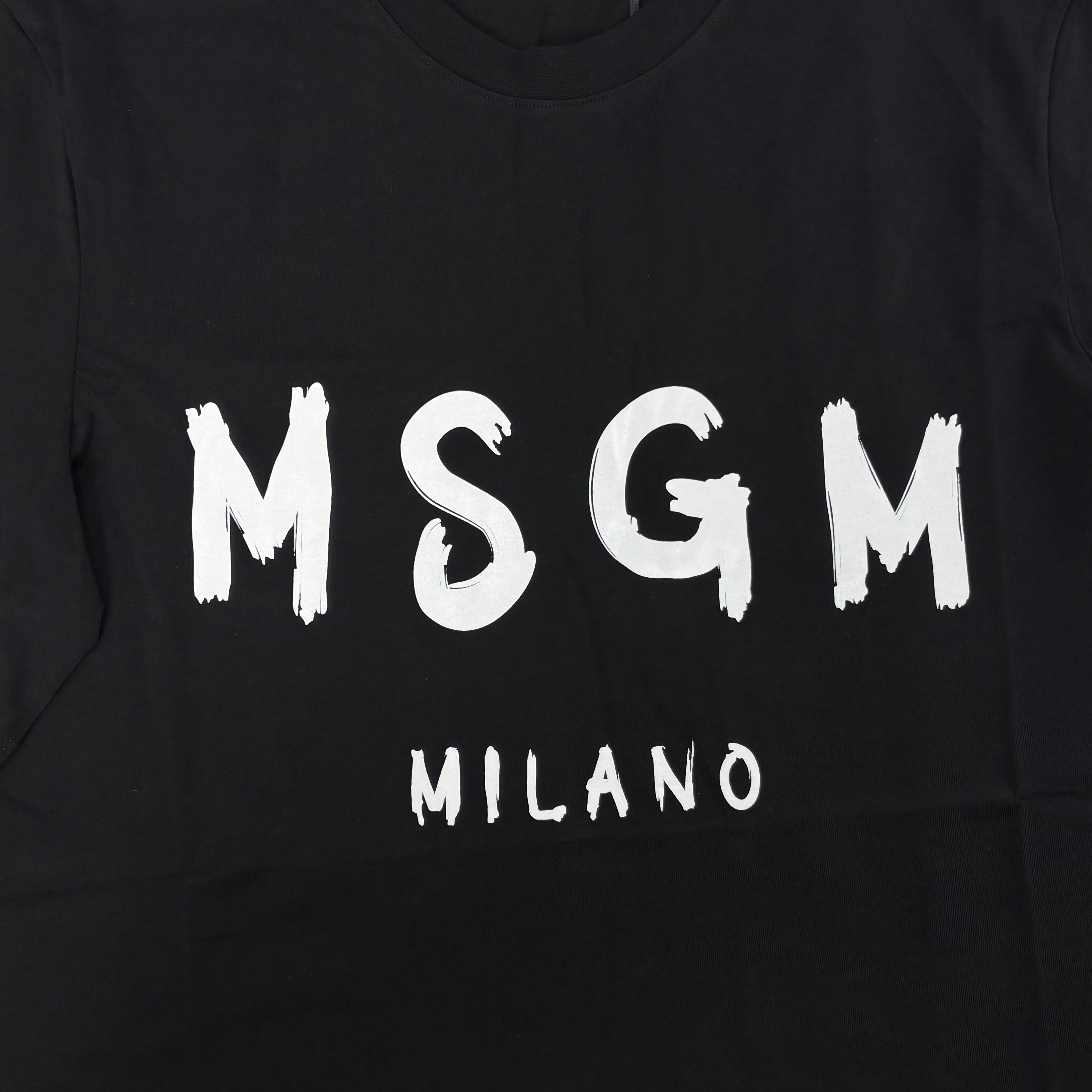 MSGM 草寫LOGO短袖 黑/白