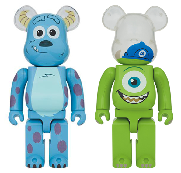 BEARBRICK MONSTERS, INC. SULLEY & MIKE 1000％ SET OF 2