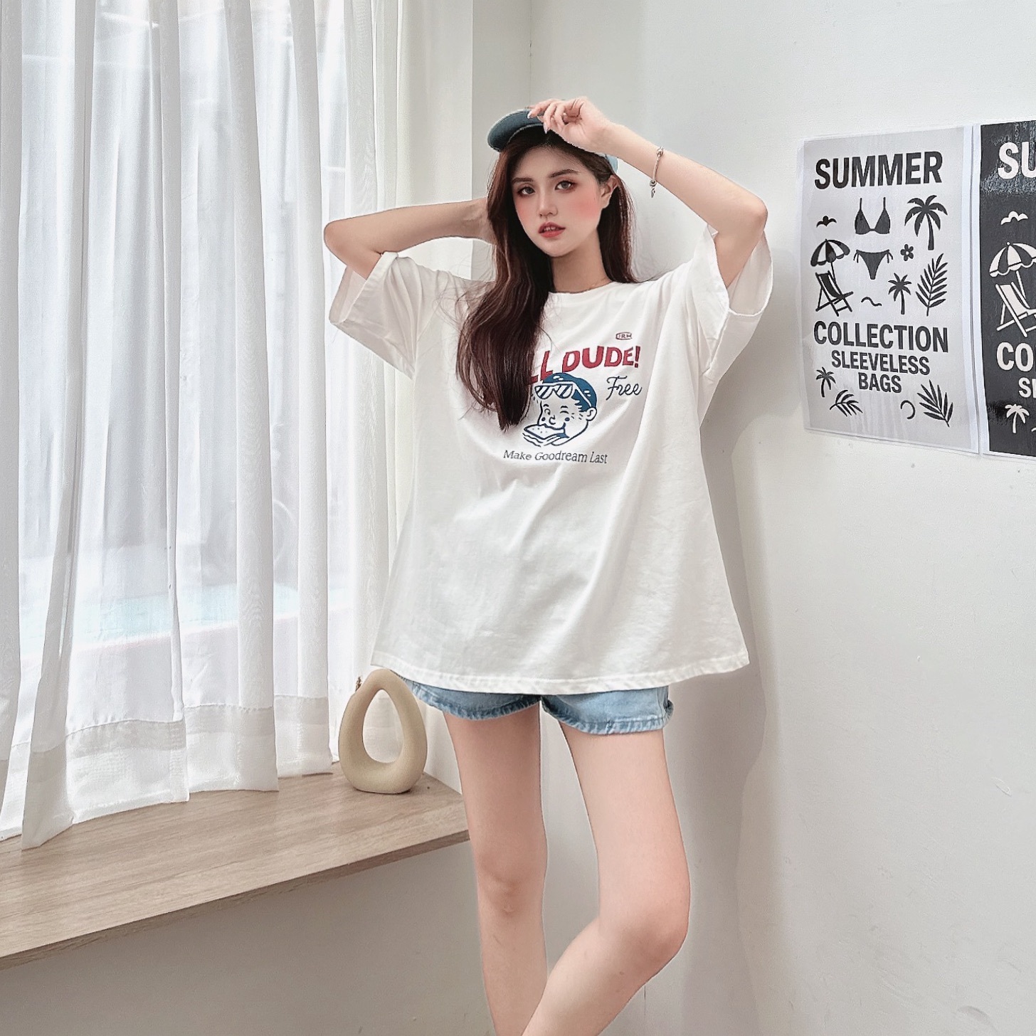 美式休閒印花TEE/四色