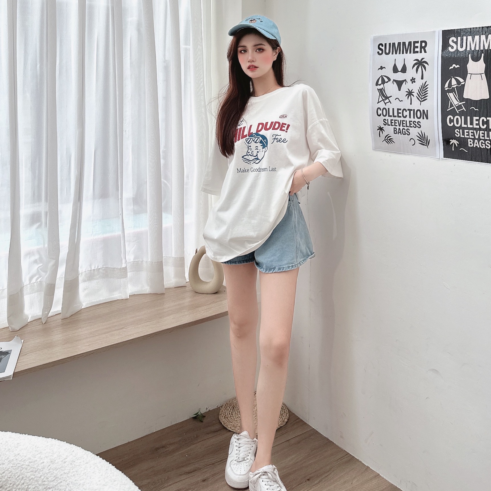 美式休閒印花TEE/四色