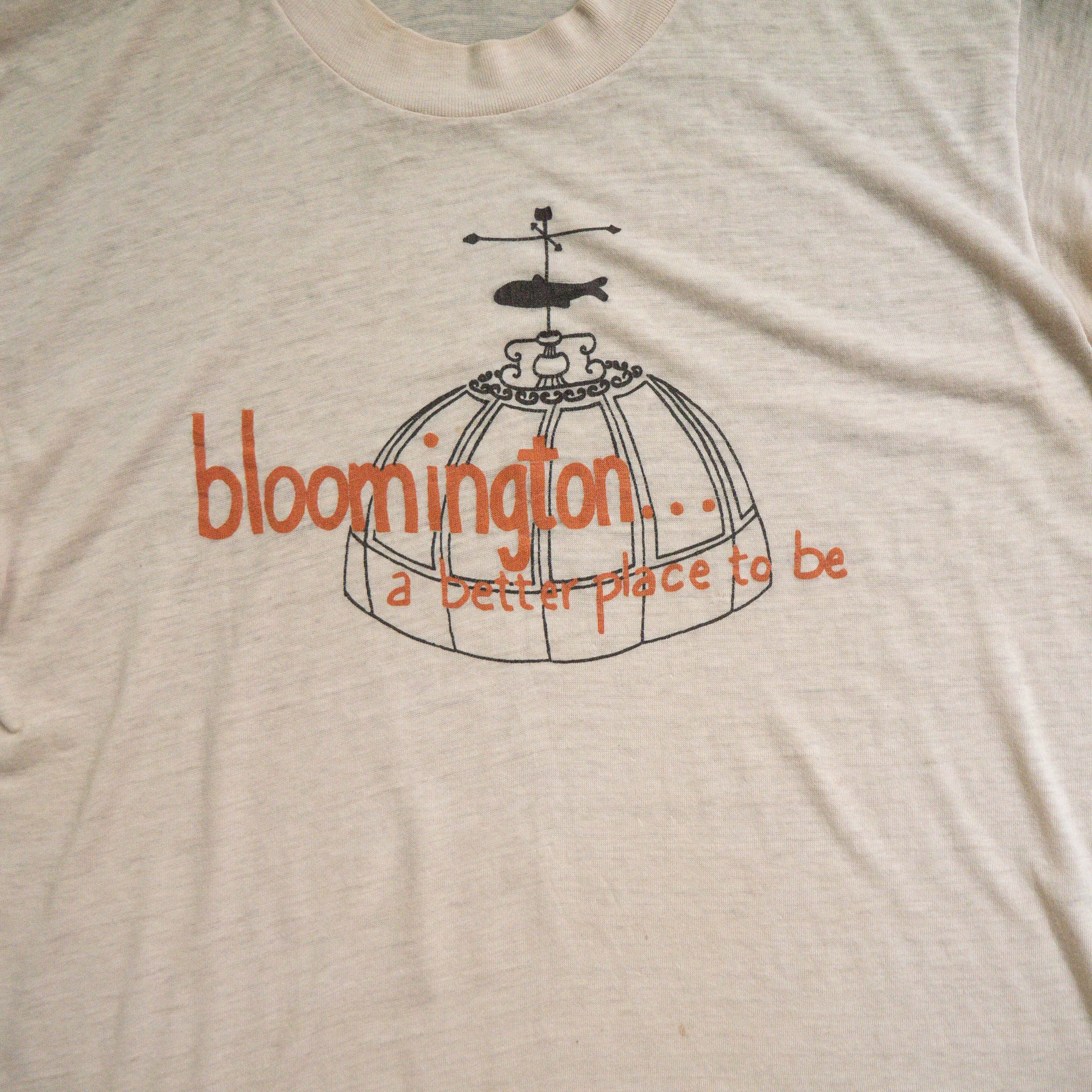 90s VINTAGE TEE 美國 布魯明頓 50/50 單針車 杏色 短袖 T恤