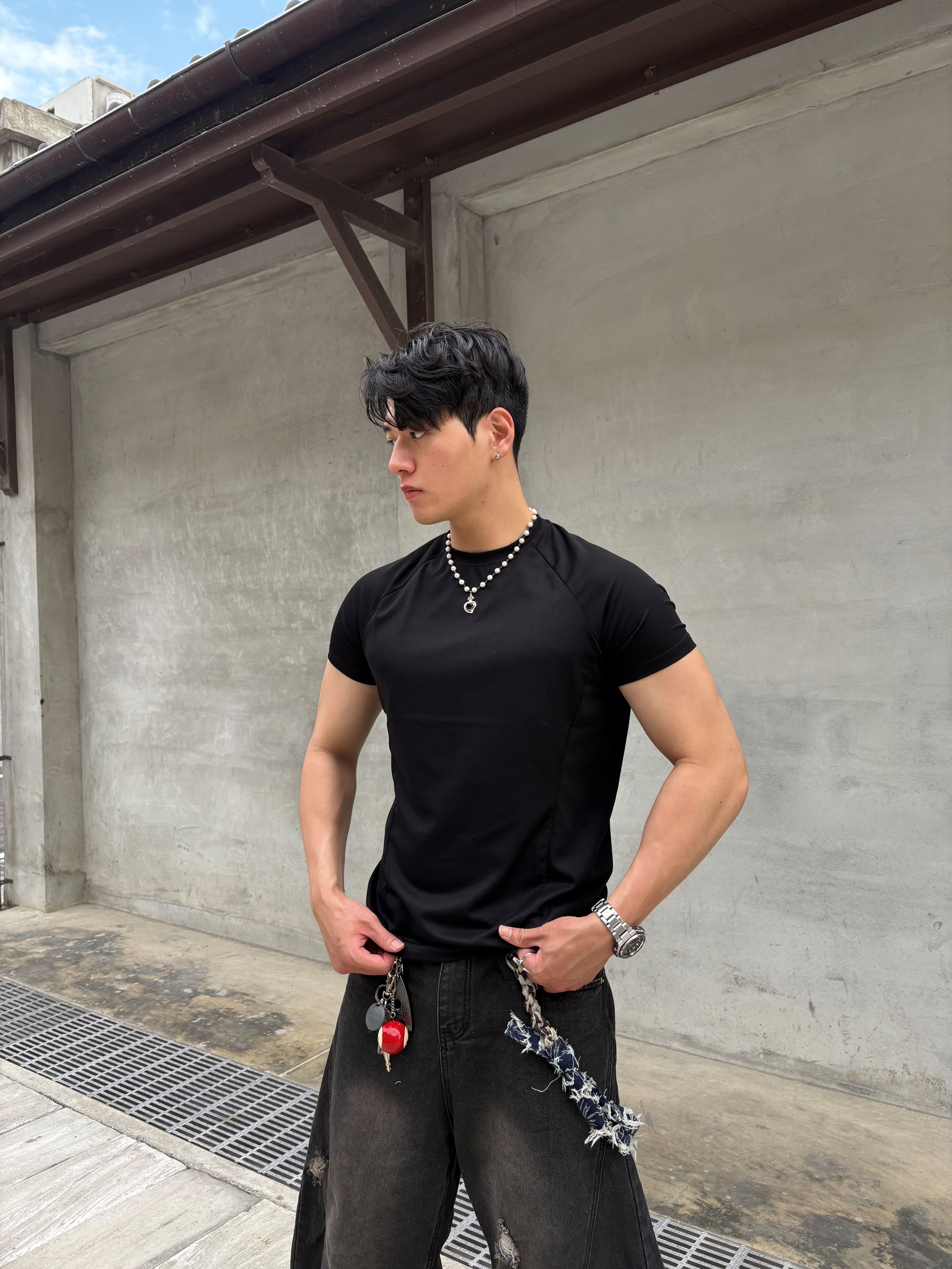 SIMON MADE TS-2521 ACTIFORM 涼感 緊身 運動 短T