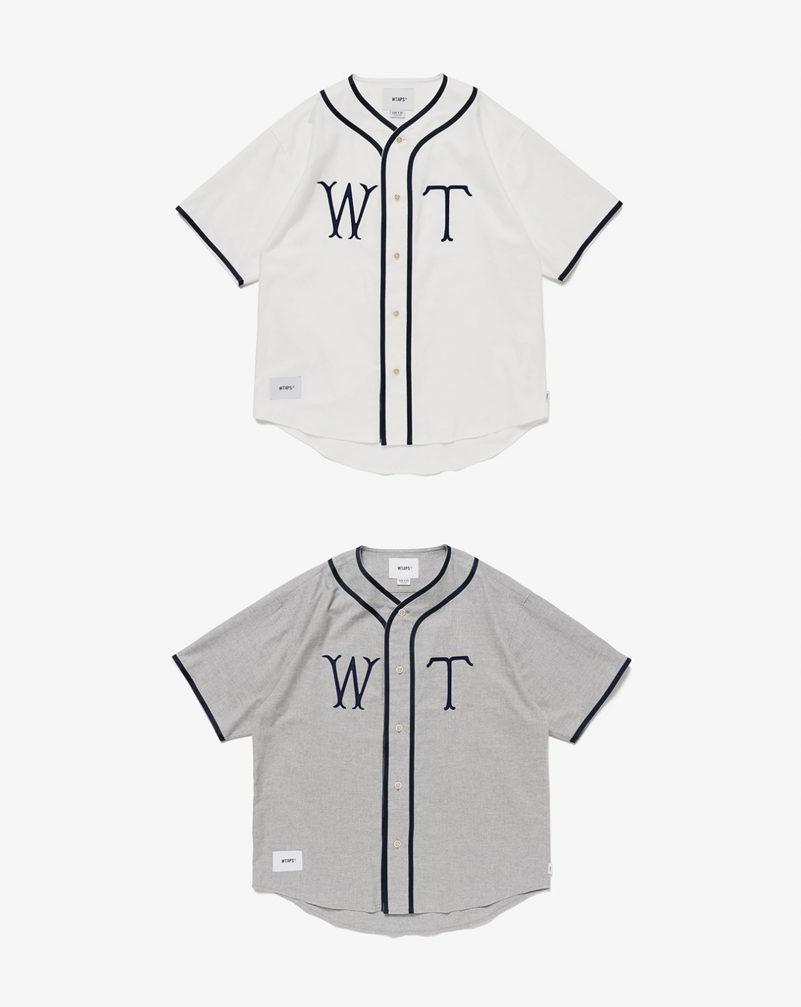 [Instock] WTAPS SS25 LEAGUE / SS / COTTON. TWILL | (White / Grey)