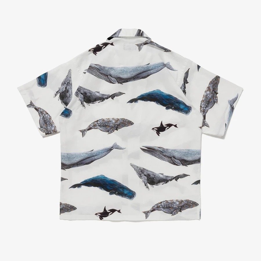 2025SS DESCENDANT SEAFARERS TEXTILE SS SHIRT 虎鯨 鯨魚 短袖 襯衫 現貨 251TQDS-SHM07