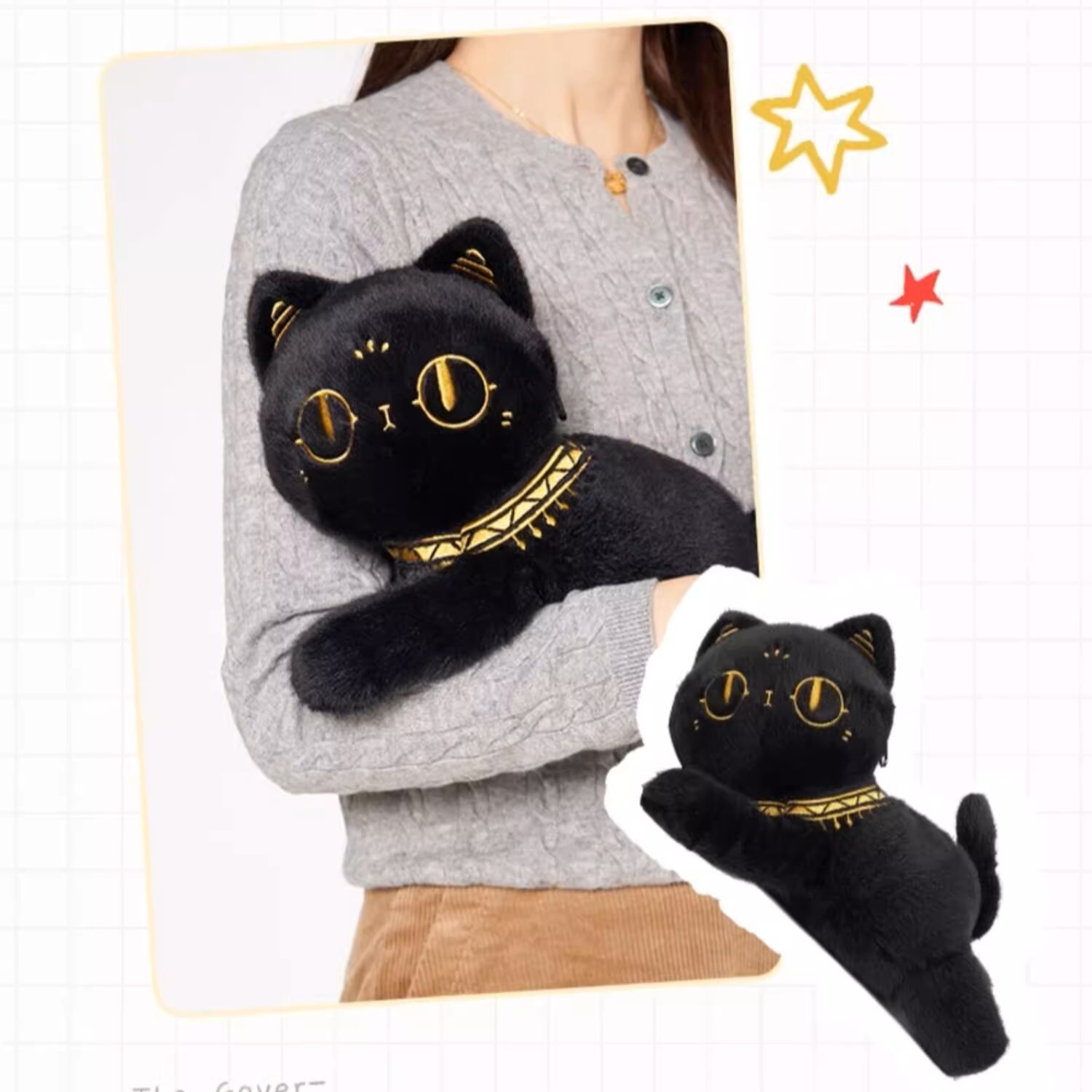 大英博物館｜安德森貓和她的朋友們系列｜毛絨趴趴貓公仔手機包斜挎包