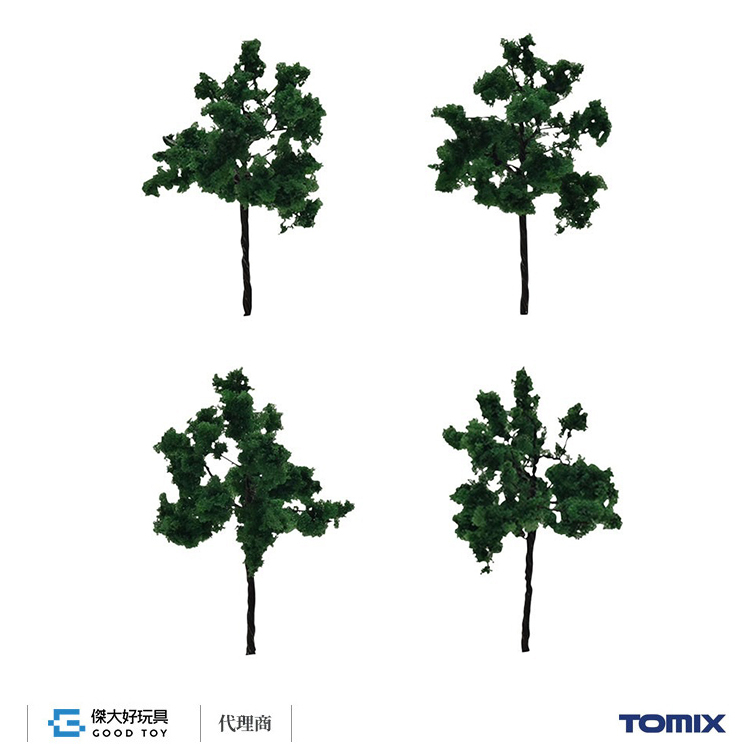 TOMIX 8207 場景素材 闊葉樹 (深綠色・4入)