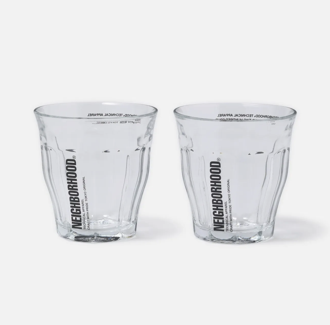 NEIGHBORHOOD PINT GLASS 2個 NEIGHBORHOOD SS25 LOGO DURALEX GLASS SET
