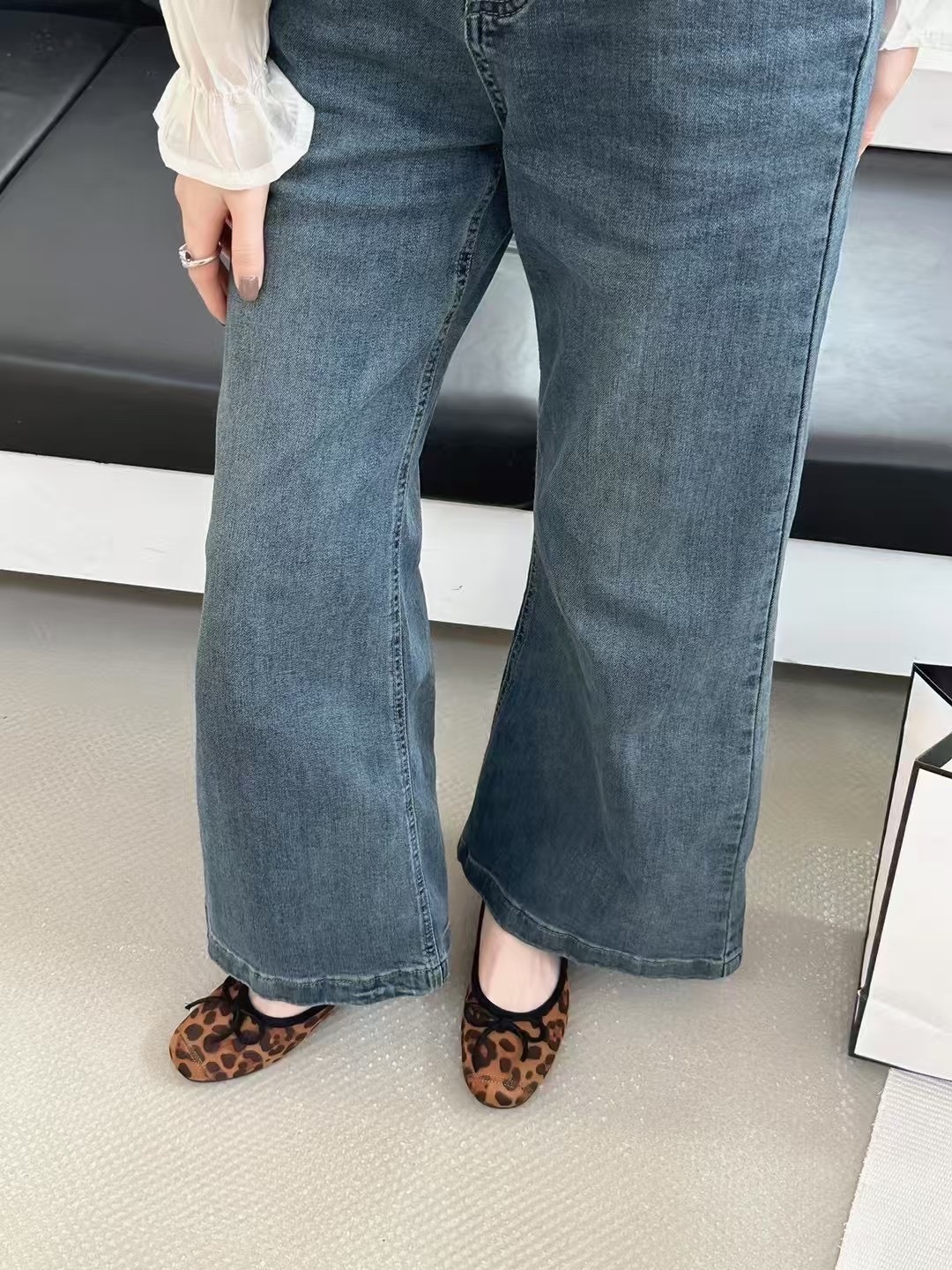 小香風豹紋蝴蝶結單鞋(豹紋36)