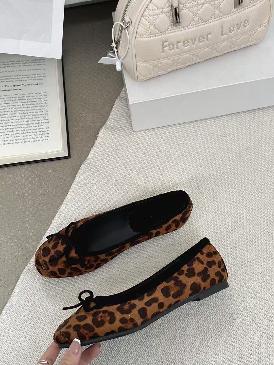 小香風豹紋蝴蝶結單鞋(35-41)