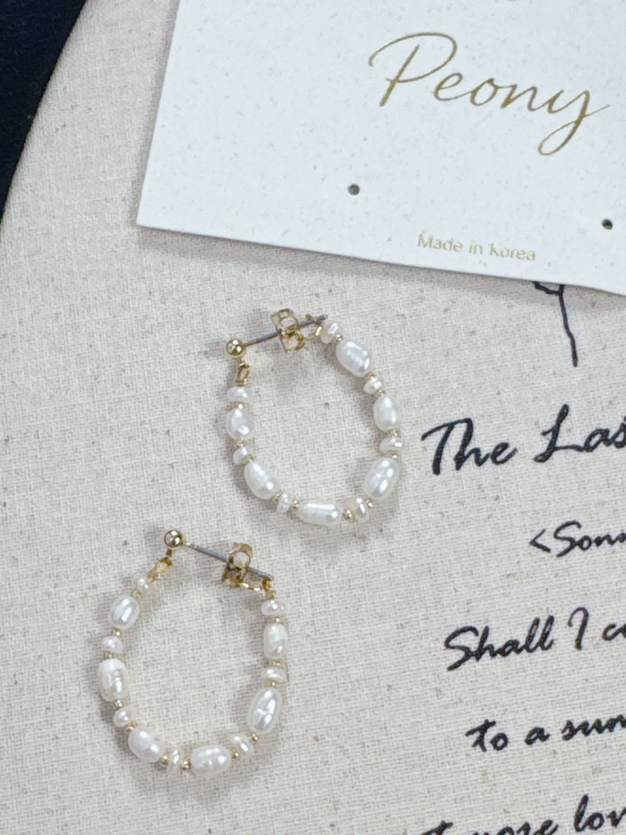 【SALE SALE SALE🔥】 天然珍珠耳圈耳環（防敏感）【不設退換】