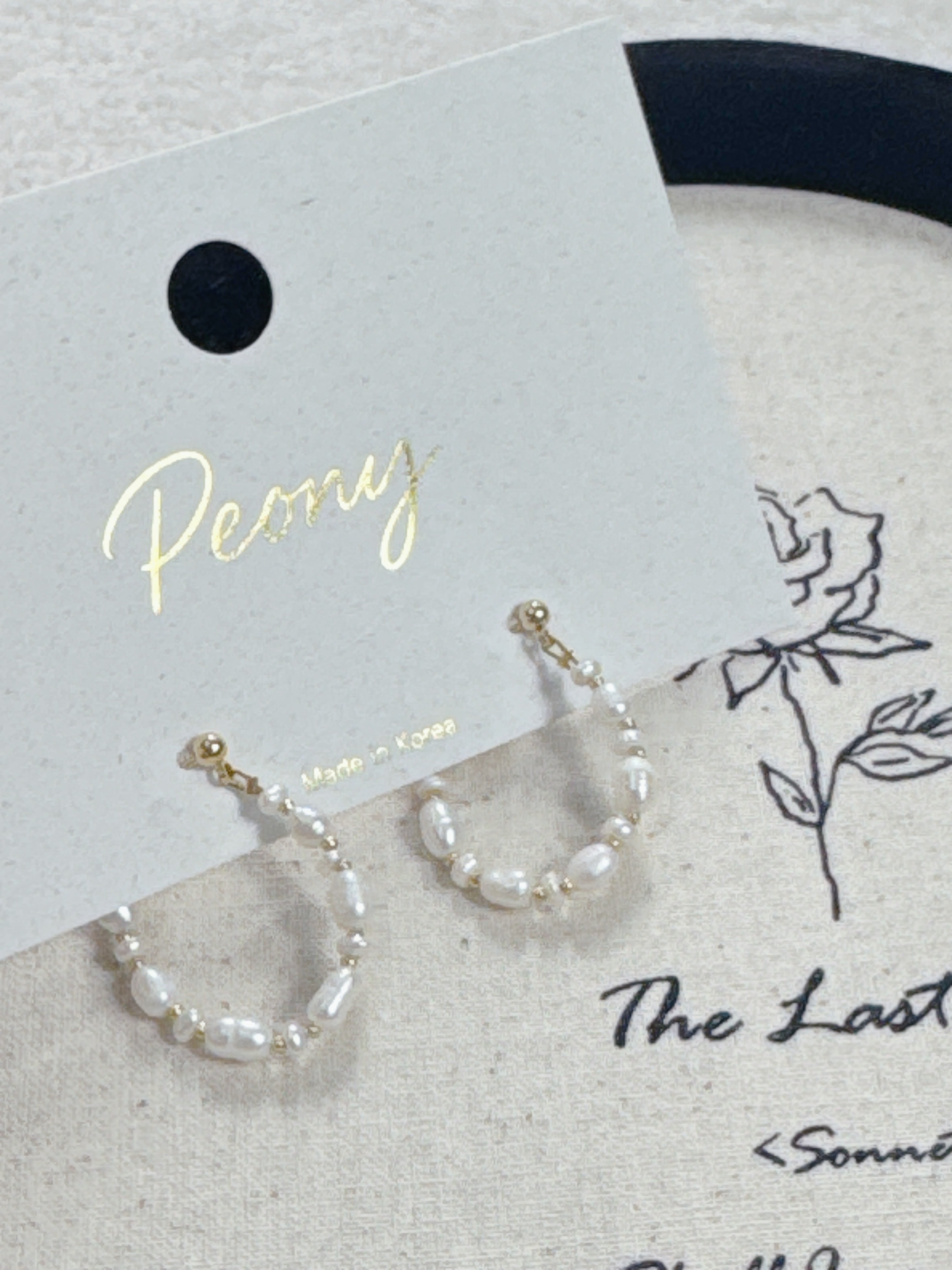 【SALE SALE SALE🔥】 天然珍珠耳圈耳環（防敏感）【不設退換】