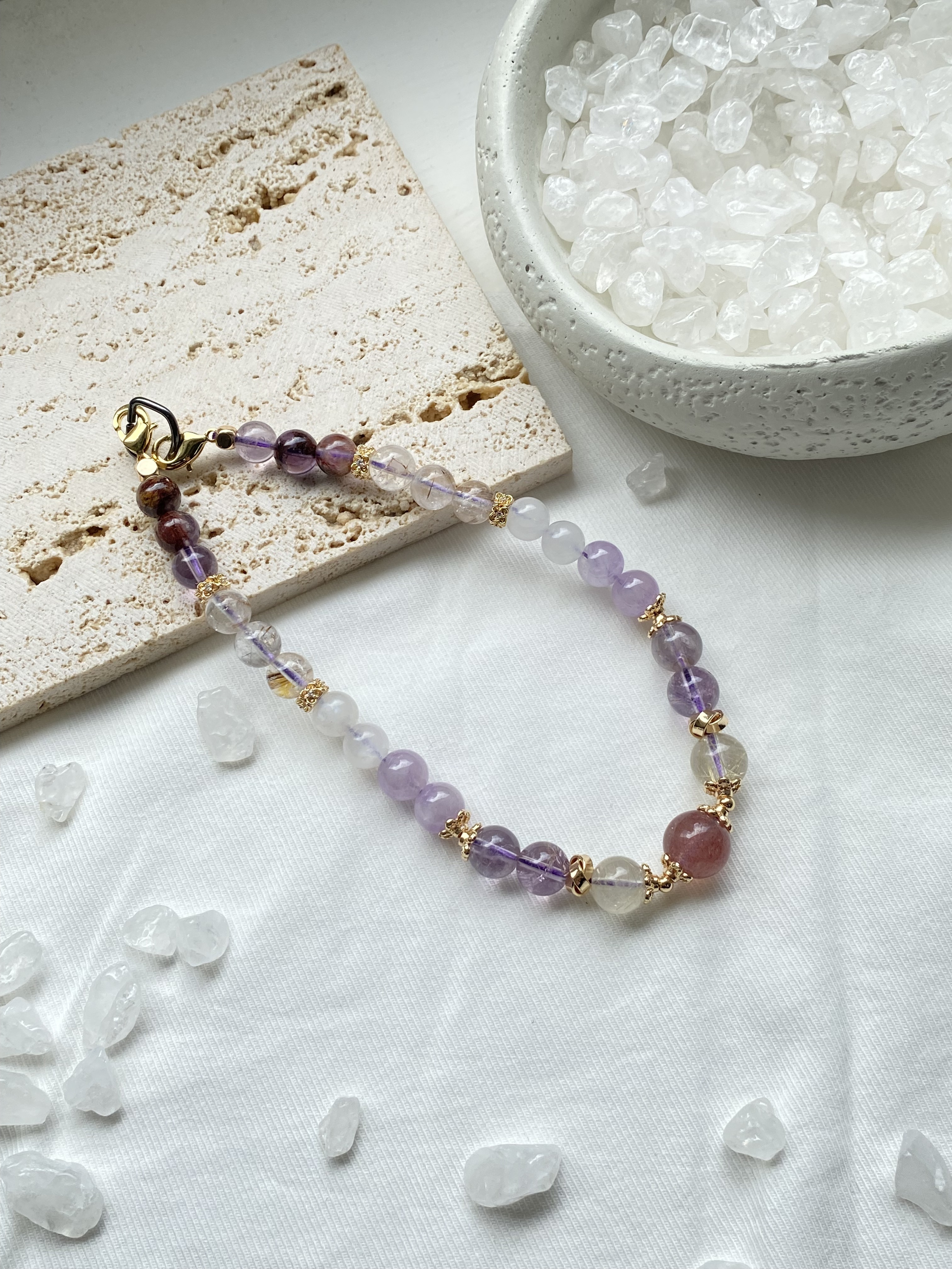 Soulmira｜靈光悸動-九紫離火水晶手機掛鏈