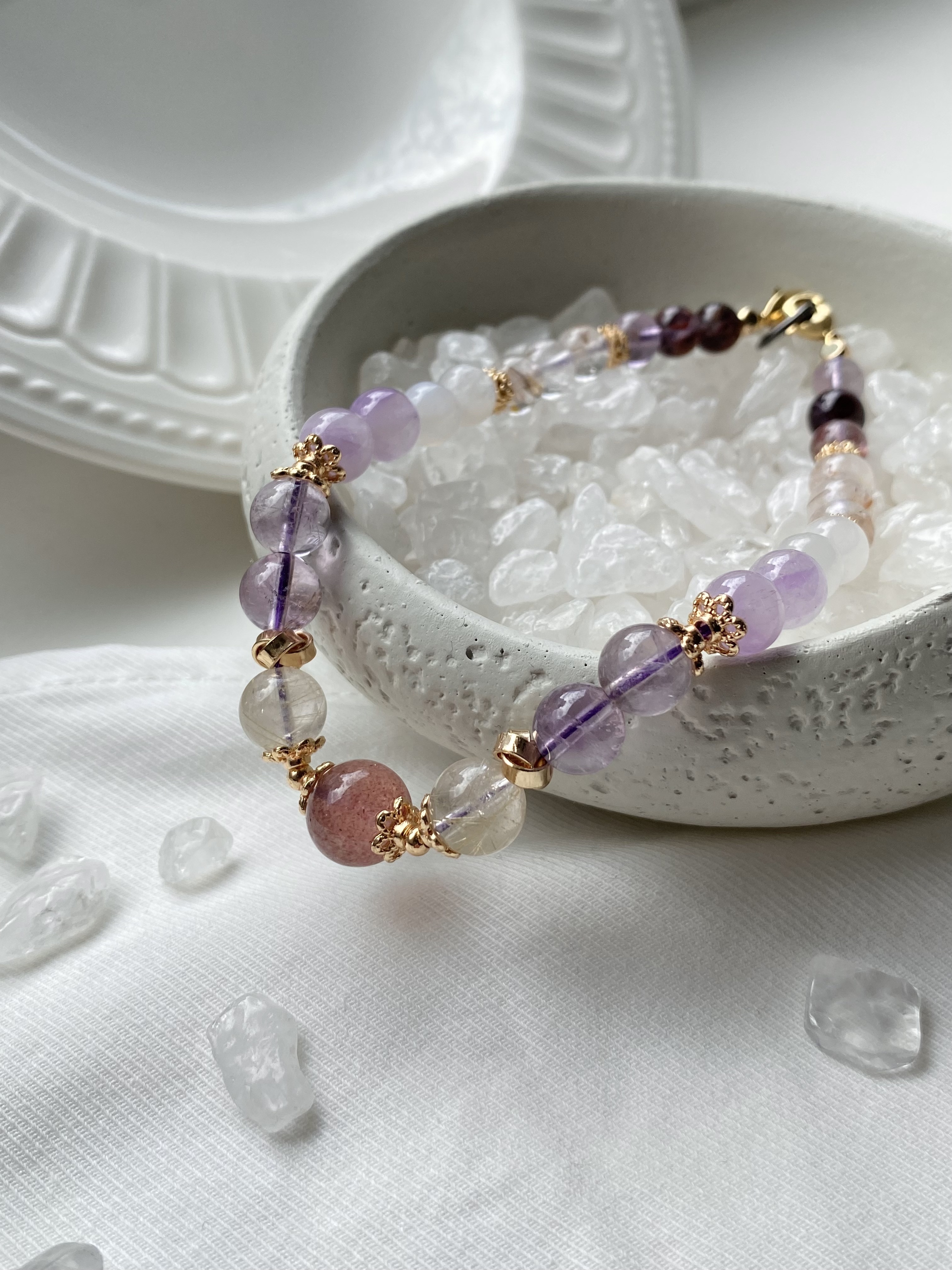 Soulmira｜靈光悸動-九紫離火水晶手機掛鏈