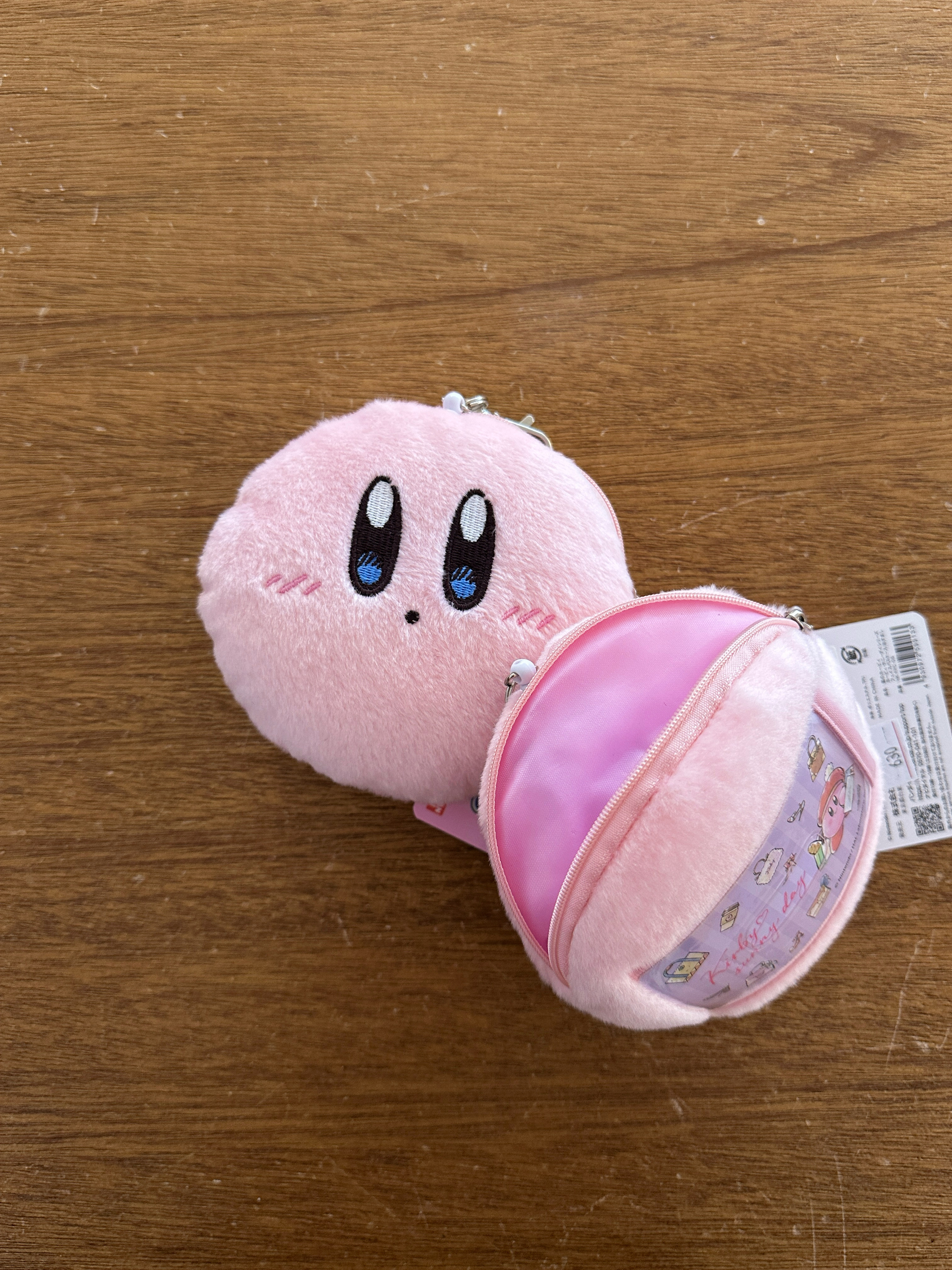 星之卡比立體毛絨可拉式證件收納包