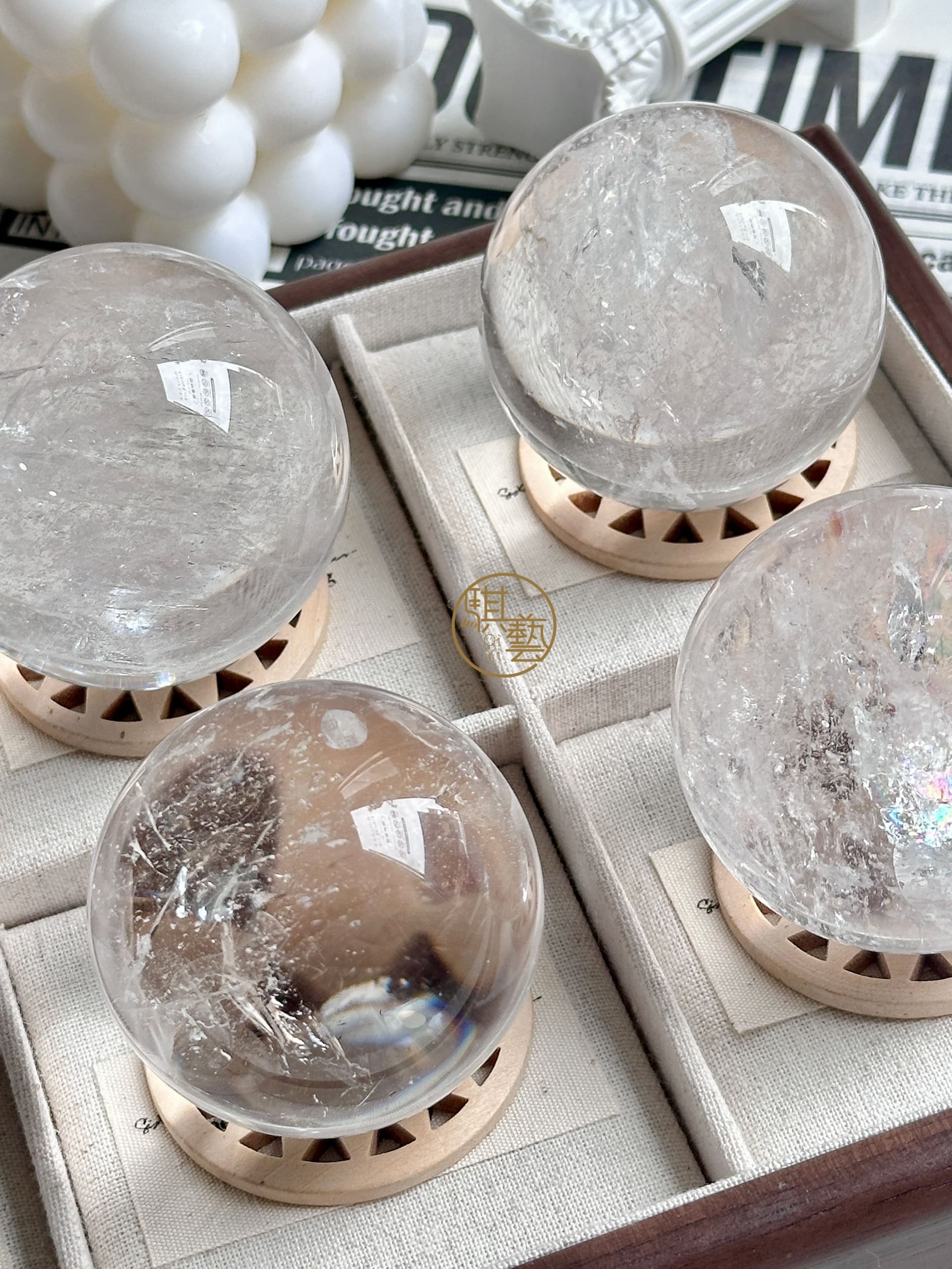 白阿賽球｜靜心療癒與淨化空間的純白之石