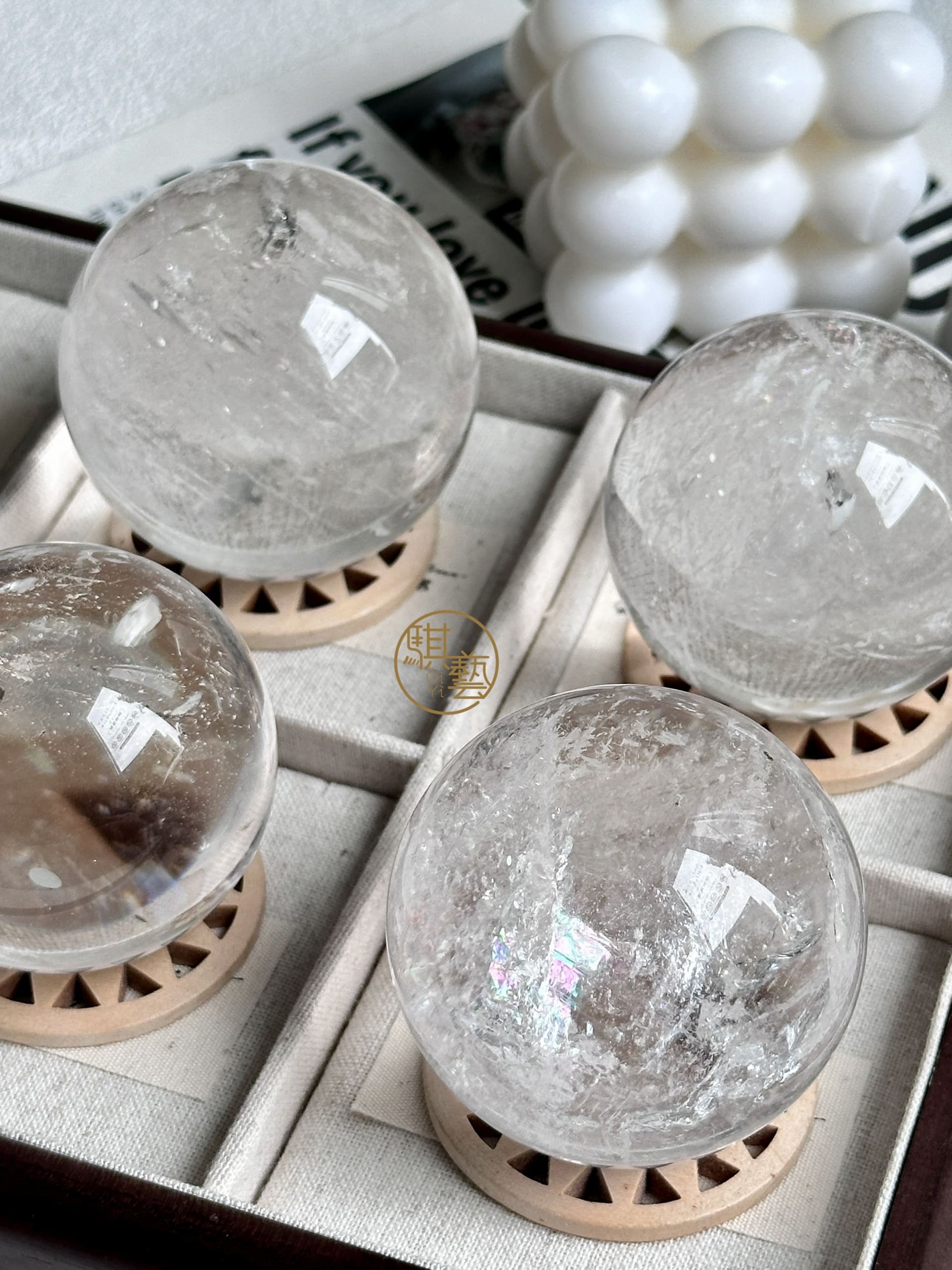 白阿賽球｜靜心療癒與淨化空間的純白之石