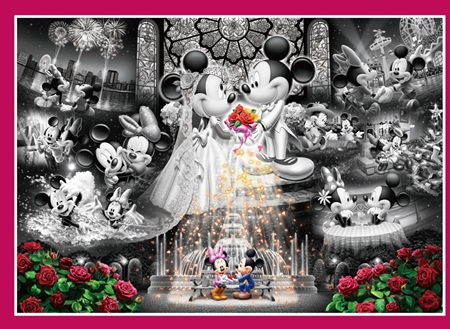 米奇和米妮-永遠的誓言黑白 (透明樹脂) (絕版)