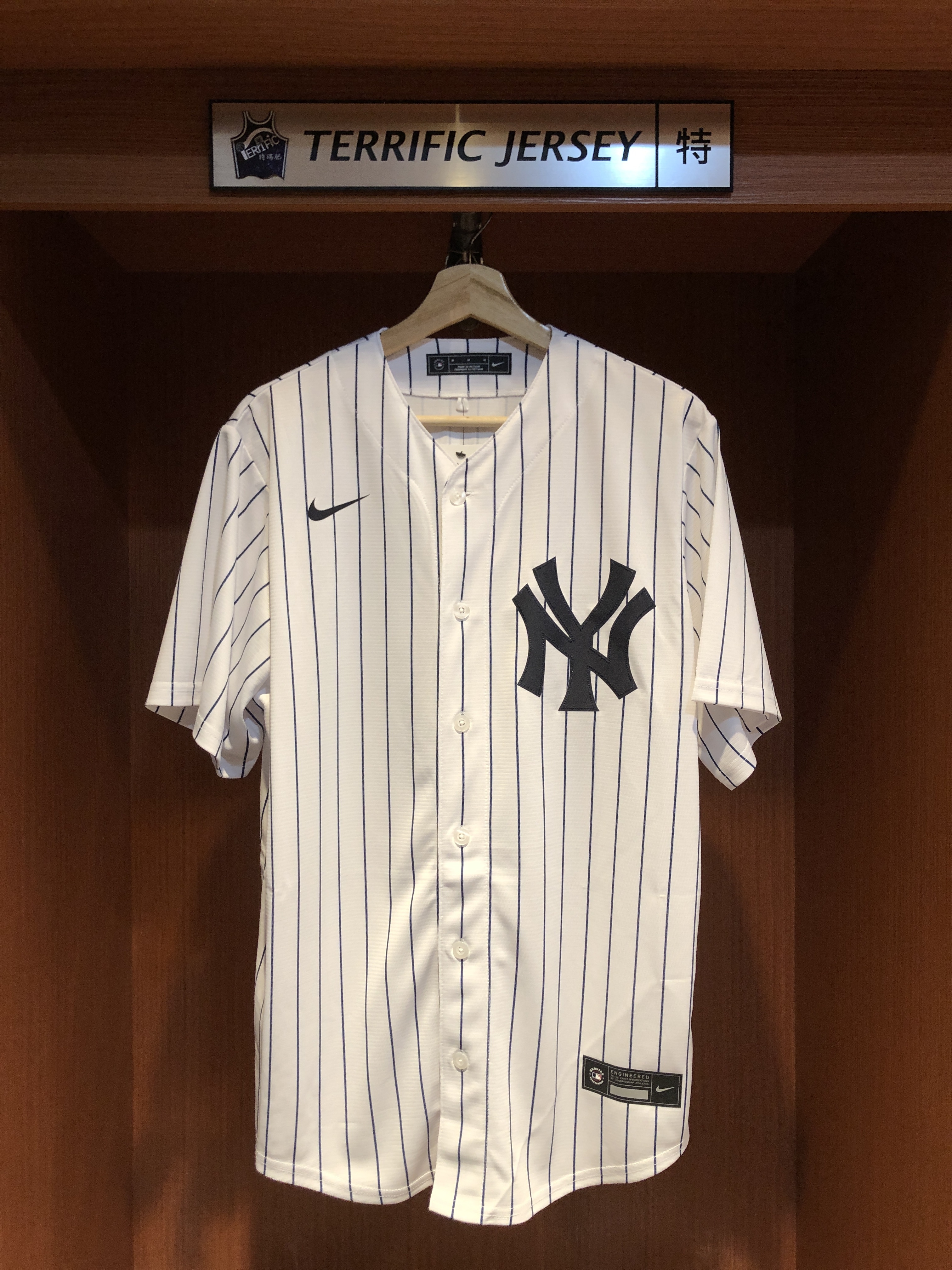 MLB球衣 Giancarlo Stanton 紐約洋基白條紋 Nike Replica Player Name Jersey 球迷版 熱轉印 全新
