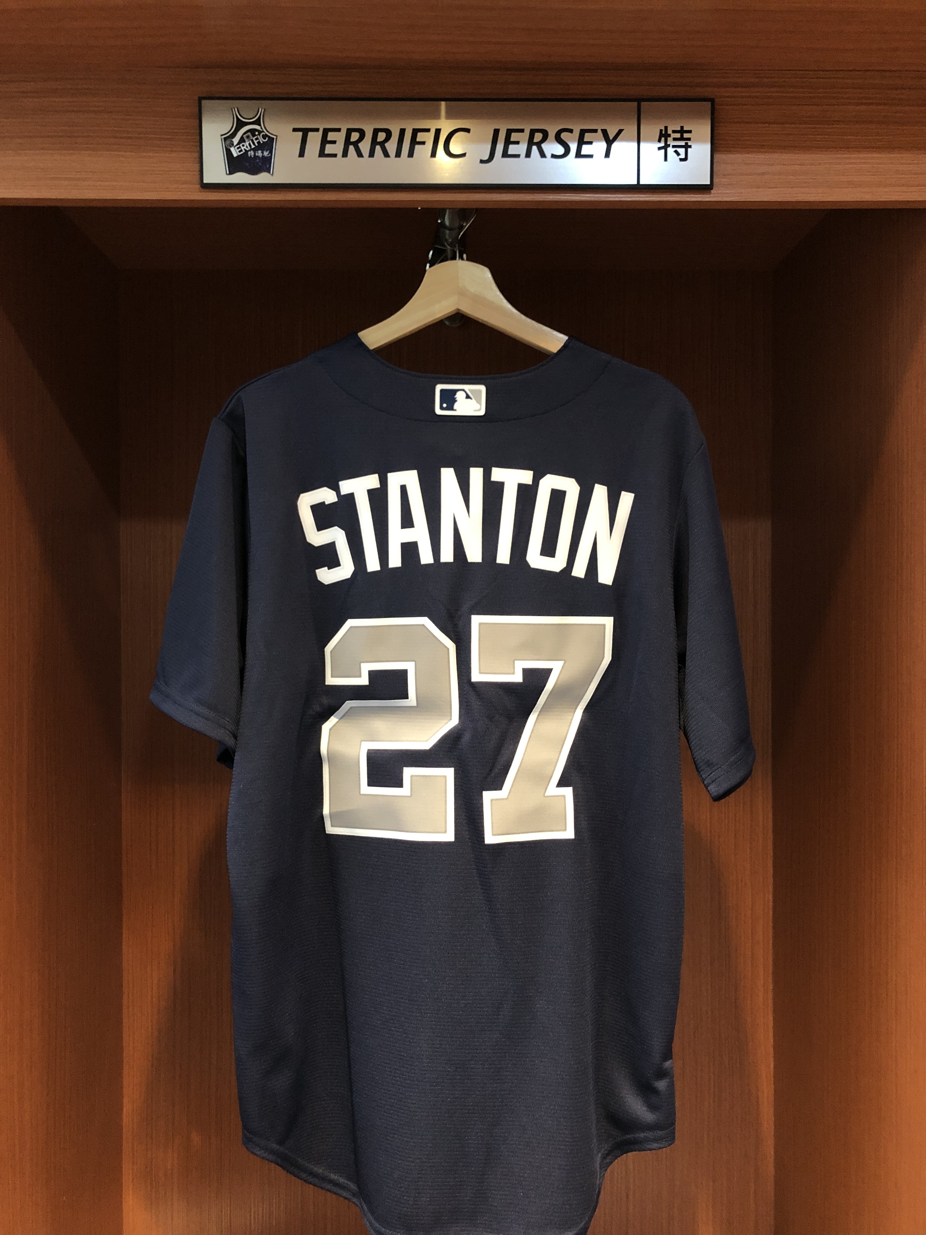 MLB球衣 Giancarlo Stanton 紐約洋基深藍 Nike Replica Player Name Jersey 球迷版 熱轉印 全新