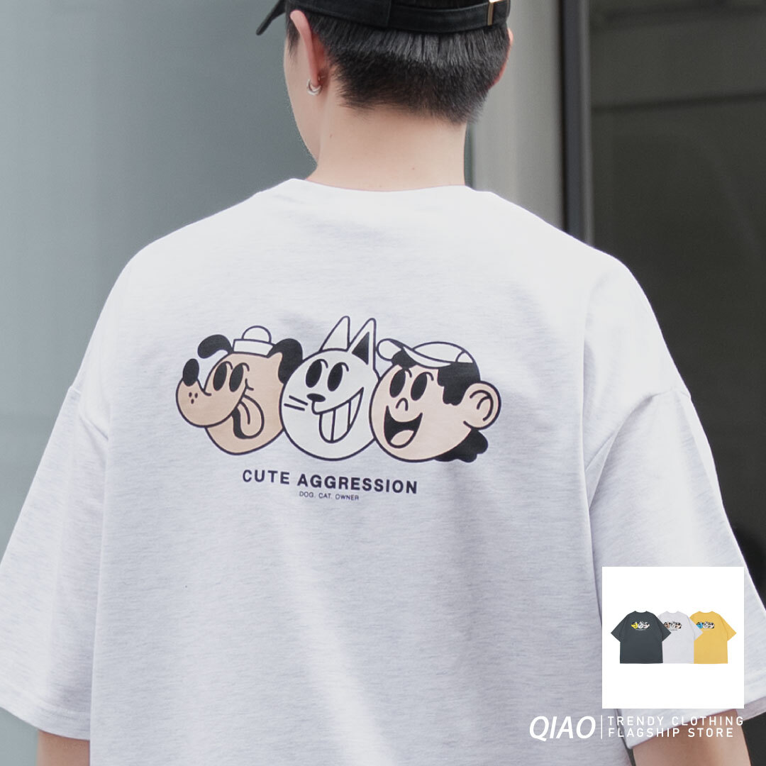 CUTE AGGRESSION 可愛印刷短T