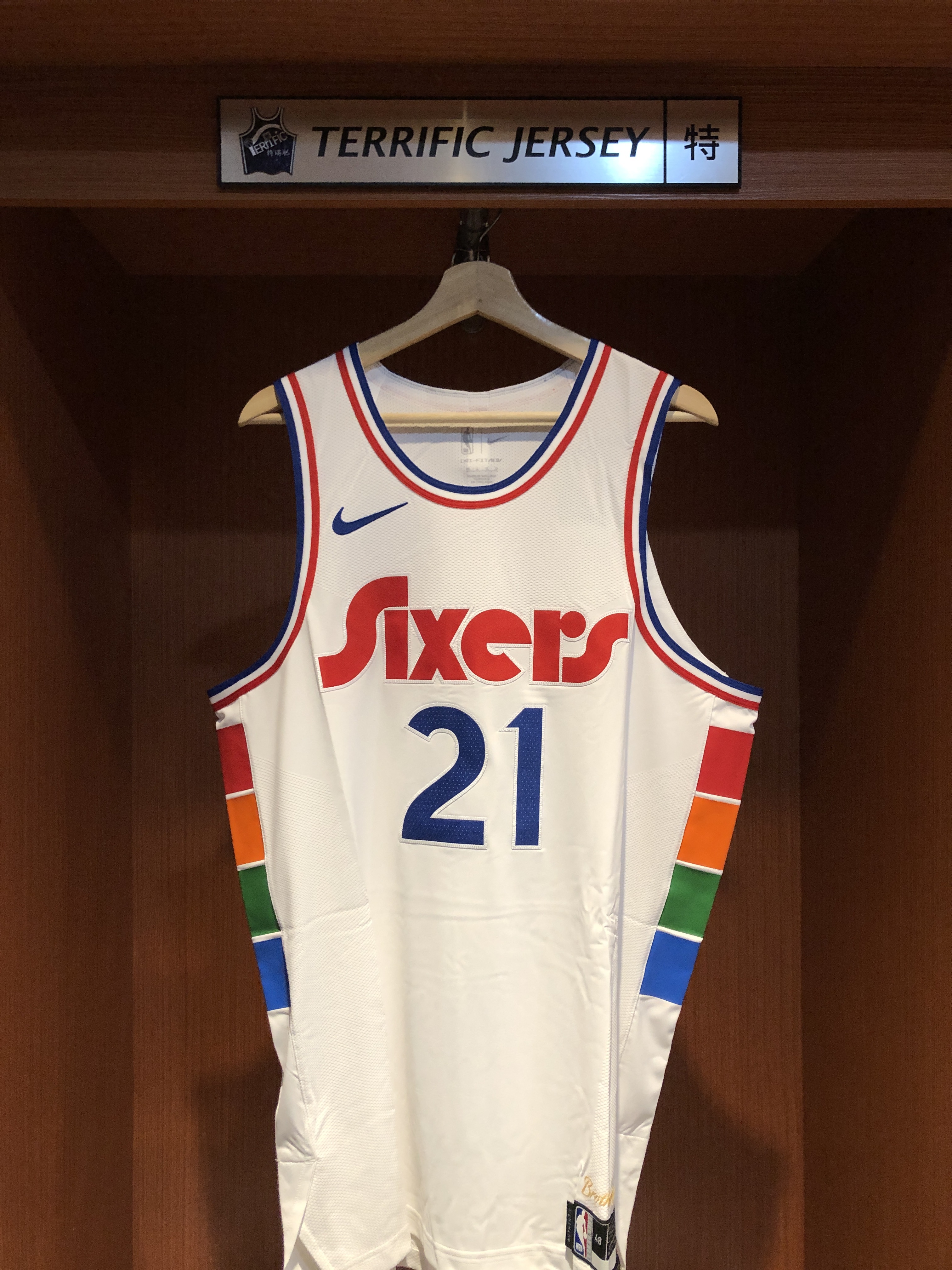 NBA球衣 Joel Embiid 費城七六人城市 City Nike Authentic 球員版 電繡 全新