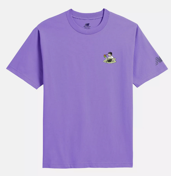 New Balance NB BOY Unisex Graphic Short-Sleeve T-Shirt – Purple | Surf Shop Illustration Tee for Casual & Streetwear Style (JUN25)