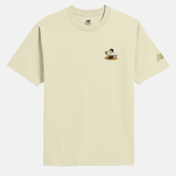 New Balance NB BOY Unisex Graphic Short-Sleeve T-Shirt – Yellow | Surf Shop Illustration Tee for Casual & Streetwear Style (JUN25)