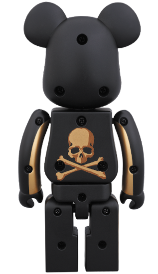 超合金 BEARBRICK MASTERMIND JAPAN "GOLD STRIPE CHROME SILVER" & "SILVER STRIPE CHROME GOLD" 200% SET OF 2 (4 pcs)