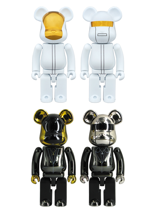 超合金 BEARBRICK DAFT PUNK "WHITE SUITS Ver." & "RANDOM ACCESS MEMORIES Ver." 200% SET OF 2 (4 pcs)