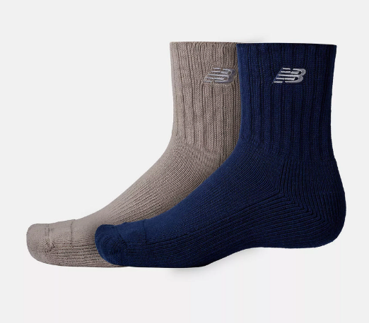 New Balance Unisex Low-Cut Socks 2-Pack – Blue & Brown | Breathable Everyday Athletic Ankle Socks (JUN25)