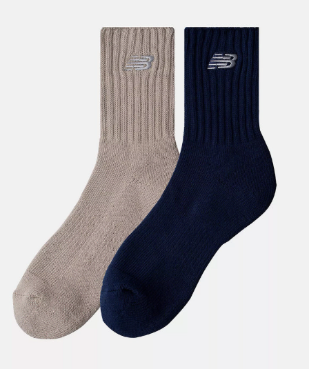 New Balance Unisex Low-Cut Socks 2-Pack – Blue & Brown | Breathable Everyday Athletic Ankle Socks (JUN25)