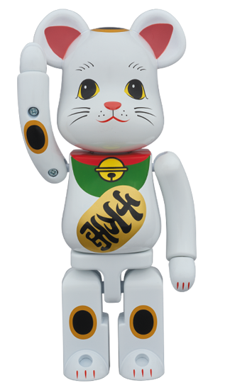 超合金 BEARBRICK 白 招財貓 200%