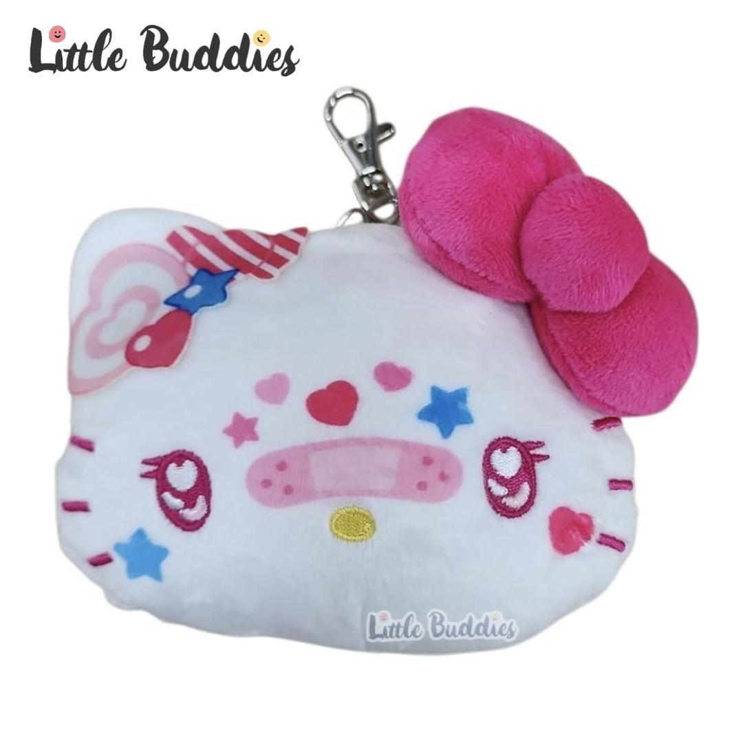 日本 Sanrio 膠布造型系列 可伸縮立體頭形拉鏈證件套