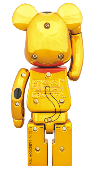 超合金 BEARBRICK 金招財貓 200%