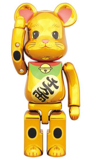 超合金 BEARBRICK 金招財貓 200%