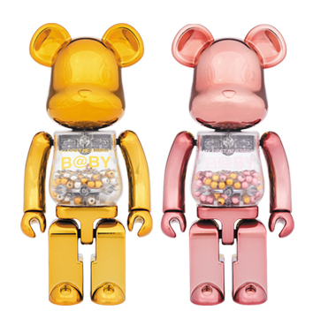 超合金 BEARBRICK MY FIRST BABY GOLD & PINK 200% SET OF 2