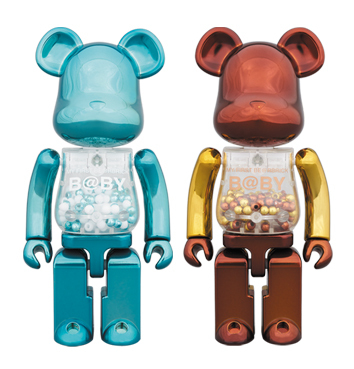 超合金 BEARBRICK MY FIRST BABY TURQUOISE & STEAMPUNK 200% SET OF 2