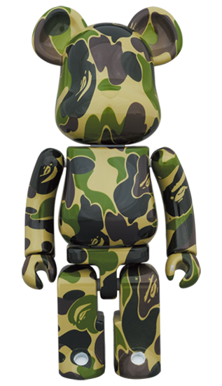 超合金 BEARBRICK BAPE ABC CAMO GREEN & BLUE & PINK 200% SET OF 3