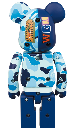 超合金BEARBRICK BAPE ABC CAMO SHARK PINK & BLUE 200% SET