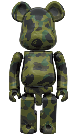 超合金 BEARBRICK 1ST CAMO GREEN & YELLOW 200% SET OF 2