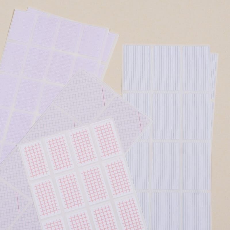 格線指南 179枚 模造標籤貼紙組｜1/1工作室