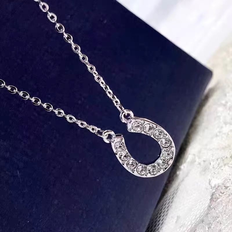 18k’Sw馬蹄U型滿鑽高奢定製項鍊